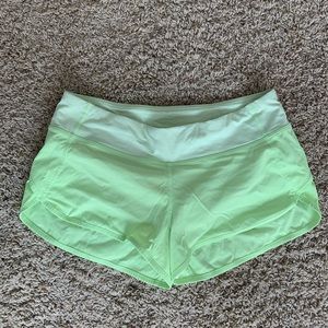 neon green lulu shorts